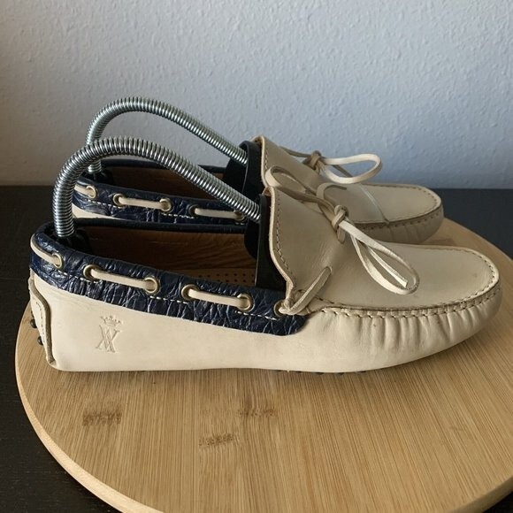 Vicomte A. Paris - palm Beach Leather Mocassin Creme Eur 39 men’s size‎ 7 shoe